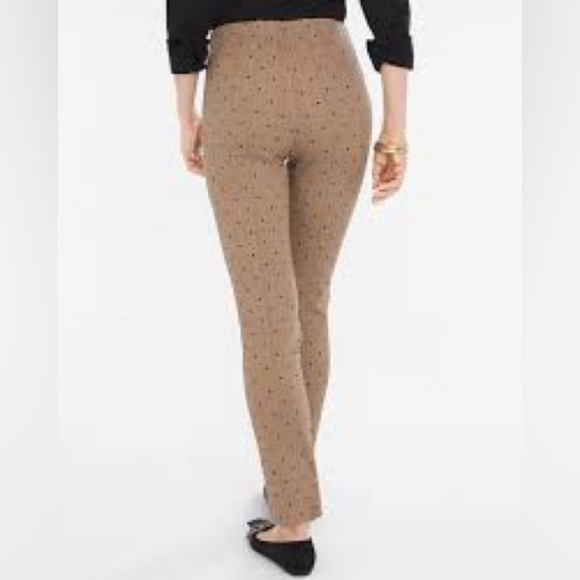 NWT Chico’s So Slimming Juliet Straight Leg Brown Herringbone Pant Size 14 (2.5) - Picture 3 of 9